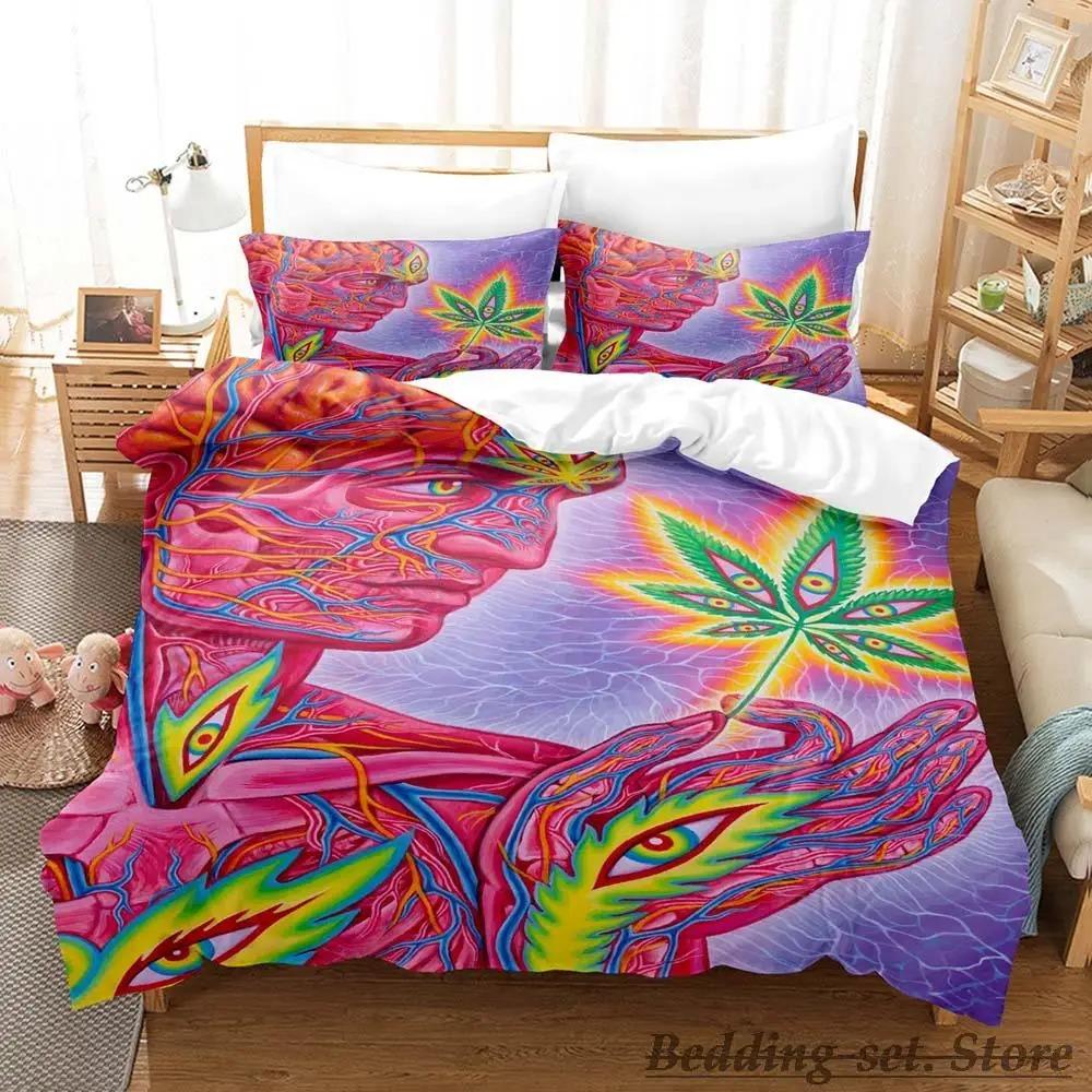 Новый комплект постельного белья Alex Grey Single Twin Full Queen King Size Bed Set Adult Kid Bedroom Duvetcover Sets Anime Parure de lit Bed