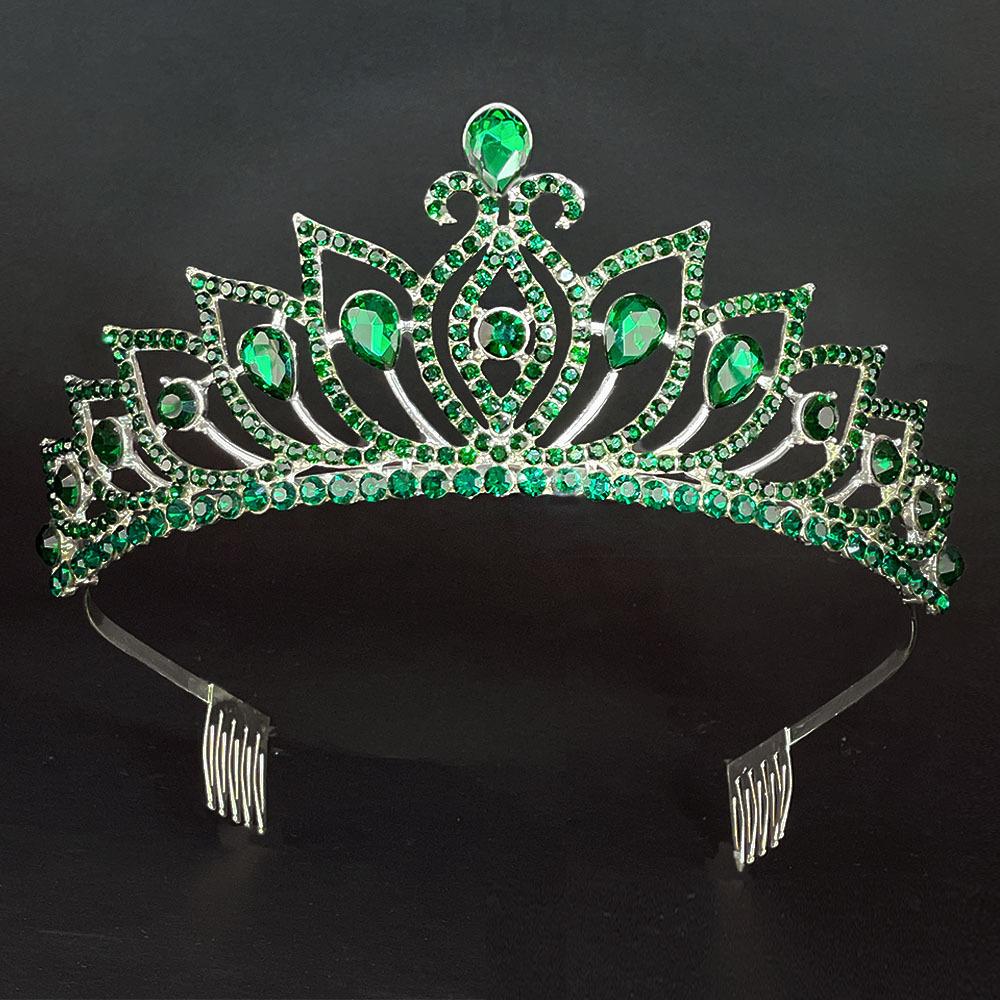 Rhinestone Wedding Tiara Crystal Bridal Comb Crown for Bride Prom Queen Cake Topper Decor Girls Princess Party Hair Zircon Gift