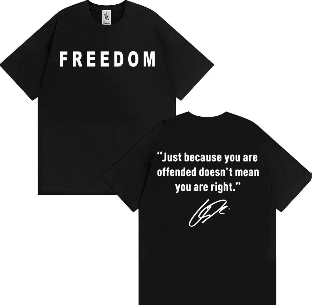 Pray for The Chalkirk Freedom Tshirt for Men and Women Harajuku High Street Tshirt Casual and Comfortable Oversized Tshirt