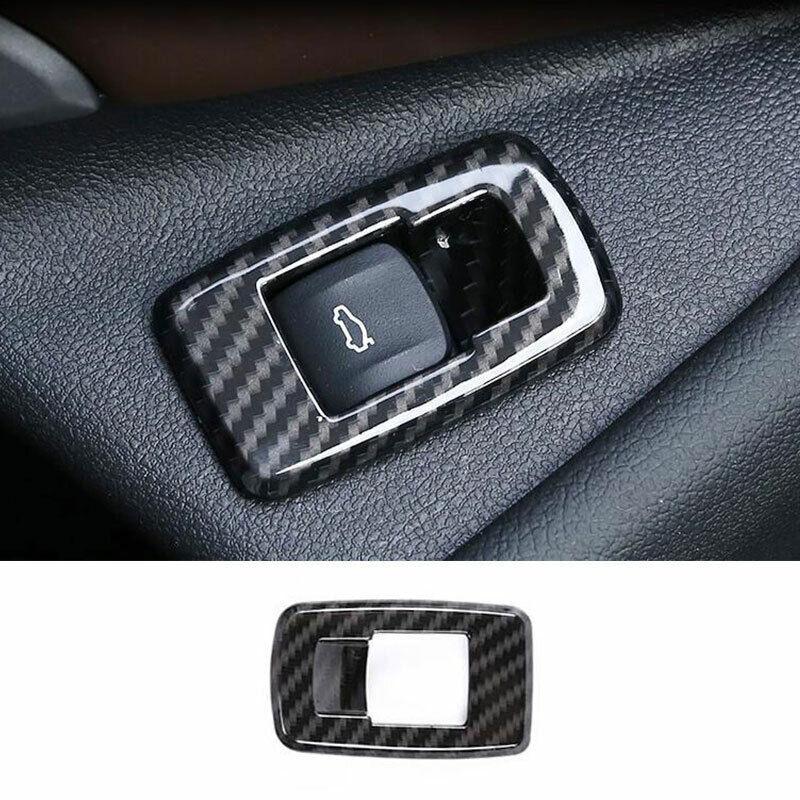 Carbon Fiber ABS Tailgate Rear Door Switch Cover Trim For BMW 5 Series 2018-