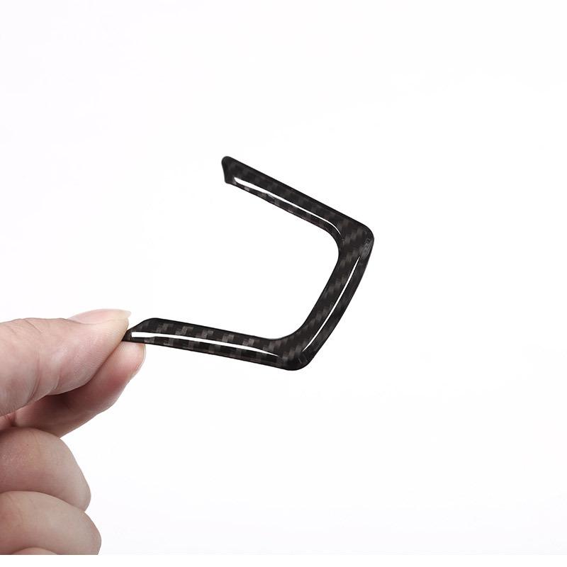 Carbon Fiber Chrome Interior Accessories Steering Wheel Trim Sequ For Jaguar XE XF F-Pace F Pace x761
