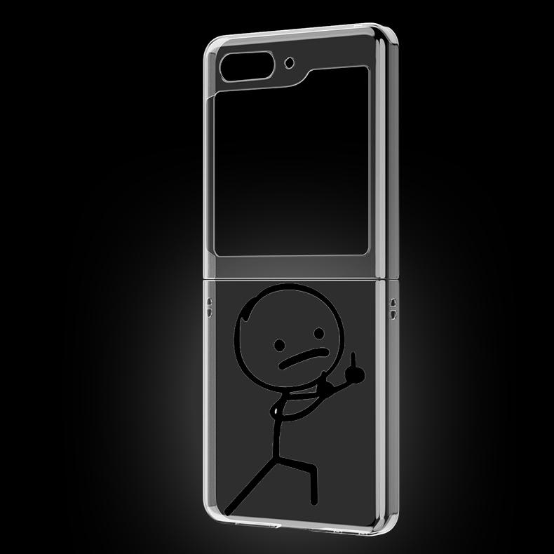Прозрачный чехол для телефона с рисунком Matchman для Samsung Galaxy Z Flip 5 3 4, складной чехол для Samsung Z Flip3 Flip4, жесткий чехол-бампер из ПК