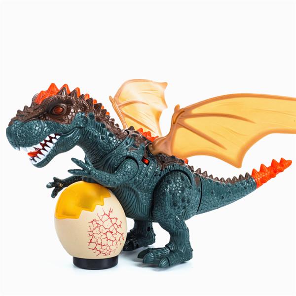 Электрические детские прогулочные фигурки динозавров T-Rex, игрушки со световыми звуковыми подарками 