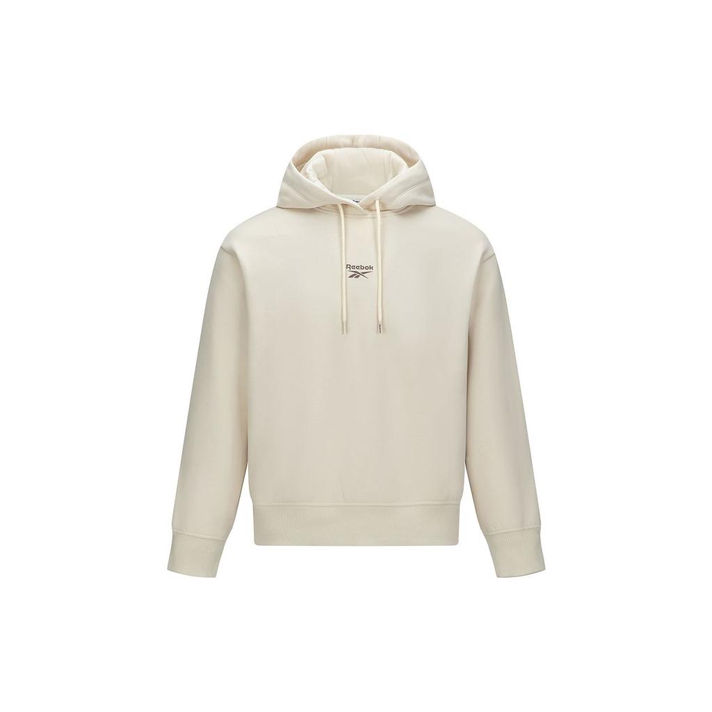 Reebok Удобная универсальная модная толстовка с капюшоном и длинным рукавом с принтом букв, женская толстовка бежевого цвета 24FRM302WGM1
