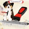 Double Row Pins Comfortable Grip Dog Supplies Pet Grooming Comb Rake Comb Fur Cleaning Tool
