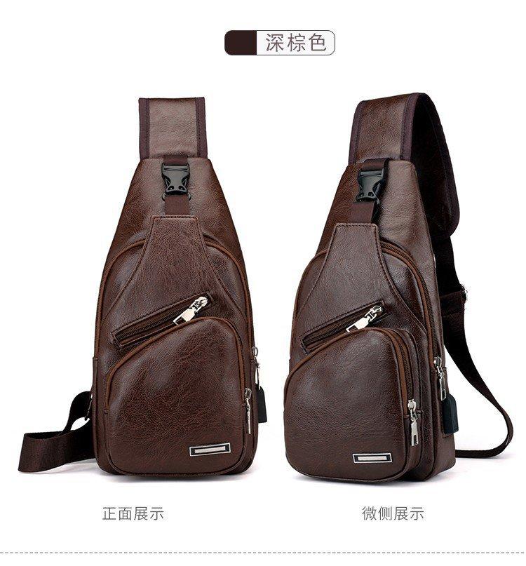Винтажные мужские модные наплечные сумки через плечо, кожаные сумки-мессенджеры для путешествий, кошелек AVE с USB-зарядкой