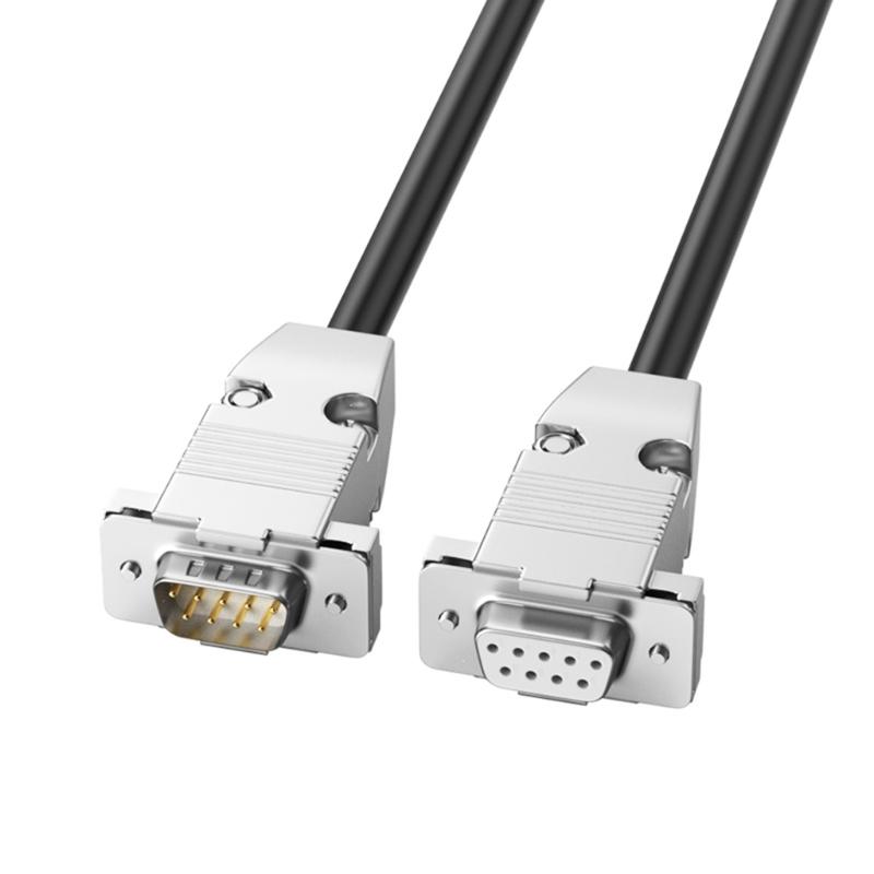 Позолоченный последовательный кабель прямого соединения DB9 28AWG Папа-Мама 9-контактный RS232 Data Wire Line для компьютеров