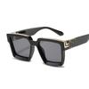 Роскошные квадратные мужские солнцезащитные очки Гламур Модный бренд Солнцезащитные очки для женщины Классические винтажные черные Дизайнерские градиентные линзы