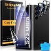 UniqueMe [2+2+1 шт.] Совместимый для Samsung Galaxy S23 Ultra 6,8 дюйма Защитная пленка для экрана Гибкий ТПУ, Защитное стекло для объектива камеры с установочной рамкой,