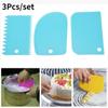 3pcs/Set Dough Cutter Cake Bread Tooth Shape Slicer Baking Pasty Tools Scraper Cake Blade Spatula