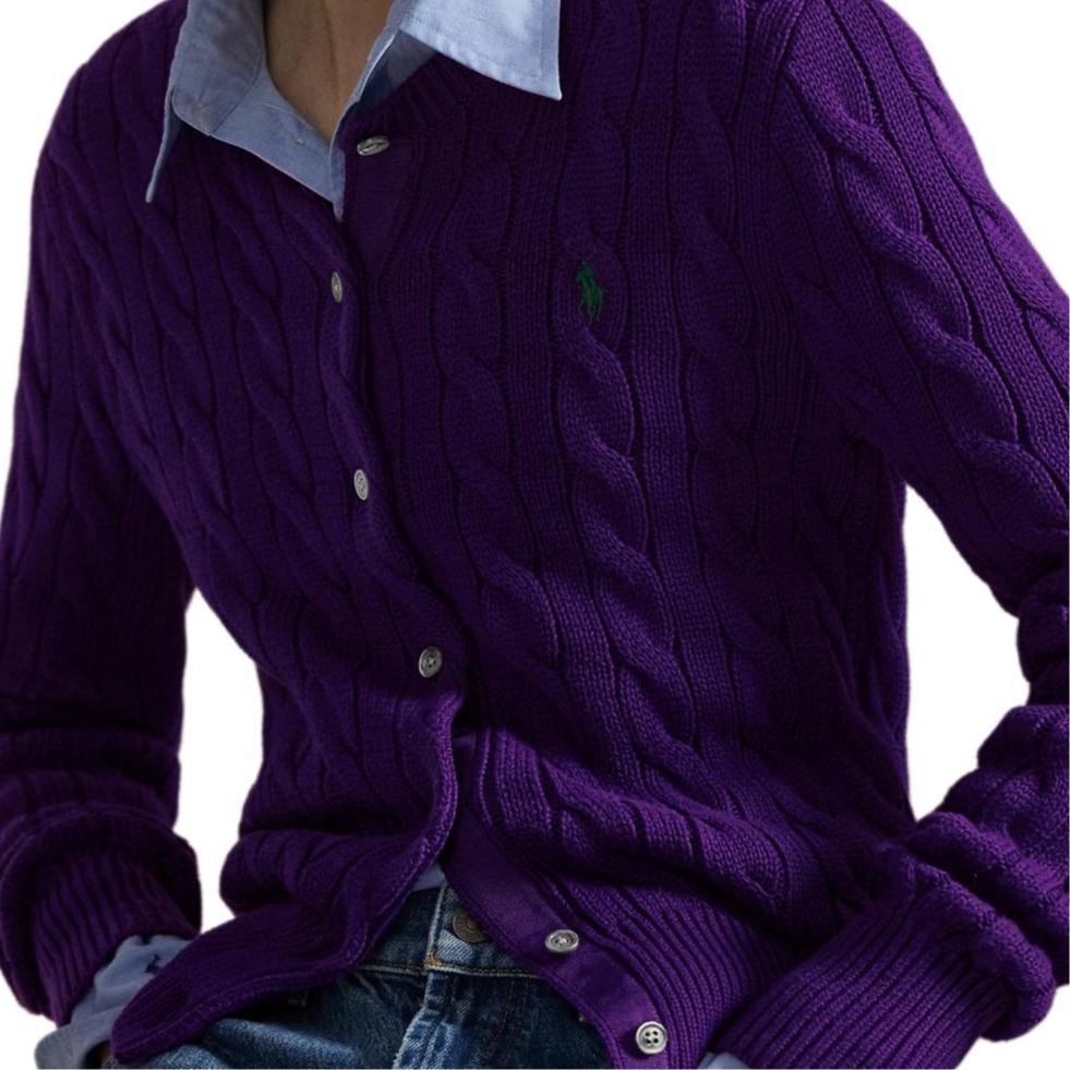 Кардиган свитер женский Polo Ralph Lauren Slim Fit с круглым вырезом и длинными рукавами WMPOSWENDW20454-500