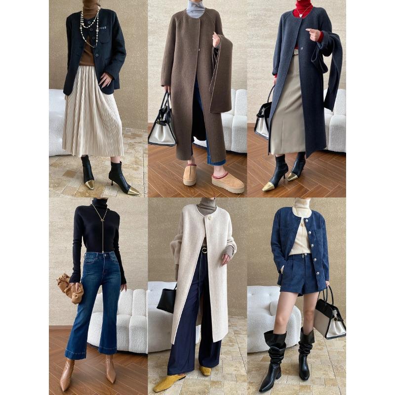 Синан Шерстяной Свитер с Высоким Воротником Универсальный Приталенный SN6661