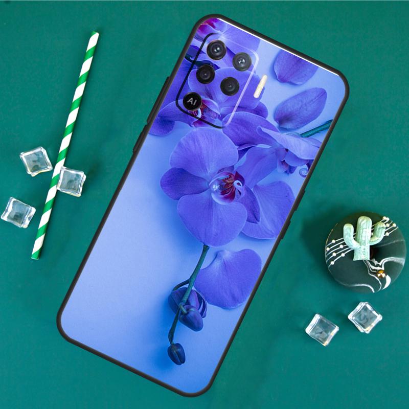 Цветы Орхидеи Цветной Чехол Для Телефона Для Oppo A18 A38 A58 A78 A98 A40 A60 A80 A91 A15 A17 A74 A94 A54 A57S A16 A76 A96
