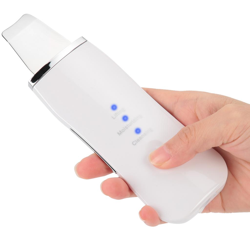 Скруббер для кожи лица, USB аккумуляторная машина для пилинга, ультразвуковой отшелушивающий уход за кожей(белый )