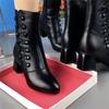 Женские демисезонные и зимние полусапожки из мягкой кожи на среднем каблуке, хлопковая обувь с флисом