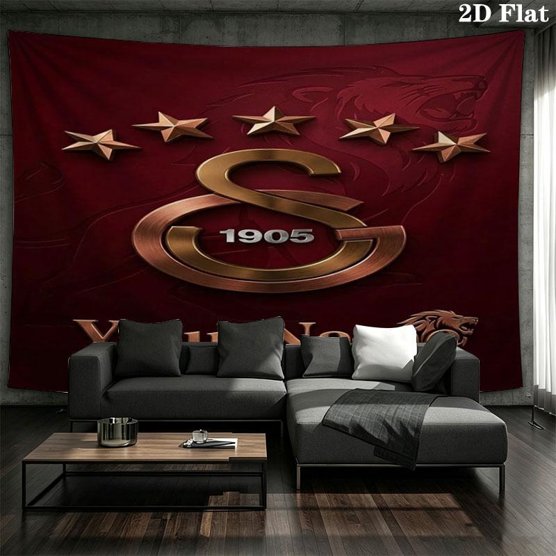 Galatasaray S Custom Name Wall Tapestry Aesthetic Wall Hanging Printed Fabric Blanket Decorative Tapestries for Bedroom Living Room Home Decor