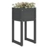 822126 vidaXL Planter Grey 40x40x81 Cm Solid Pine Wood