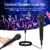 Wired Dynamic Microphone Plug-Play Universal Cardioid Dynamic Vocal Mic with Long Cable Karaoke Singing Machine Accessories