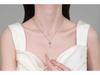 Серебряный кулон-ключ S925 с муассанитом: Элегантные, Простые, Модные Ежедневные Украшения для Женщин