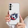 Чехол для телефона Огненный Футбольный Мяч Для Samsung S25,24,23,22,21,S20,Ultra,Plus,FE Черный Мягкий Чехол