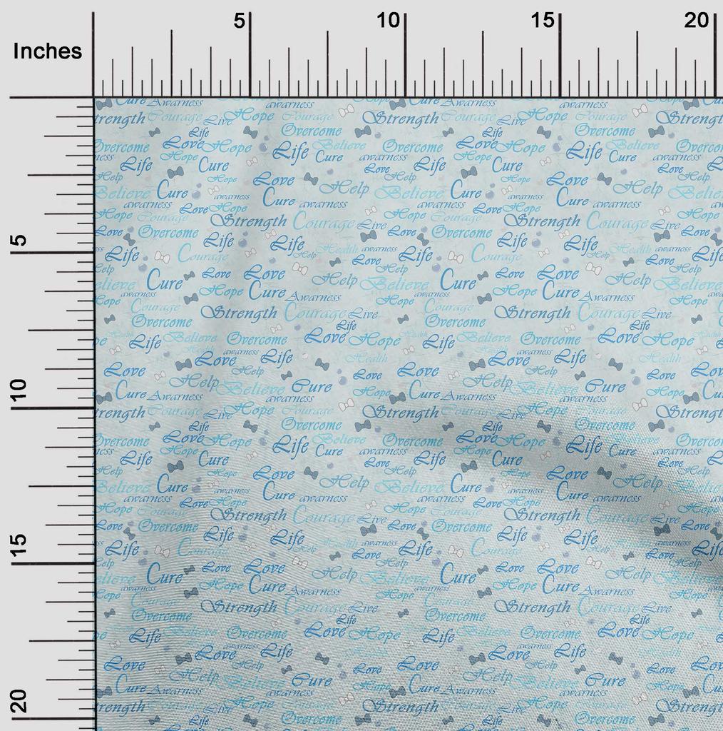 oneOone Cotton Flex Light Blue Fabric Text Sewing Craft Projects Fabric Prints By Yard 40 Inch