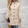 Women's Fashionable Solid Color Hooded Long Sleeved Zipper Pocket Waterproof Windbreaker Loose Trench Coat Jacket