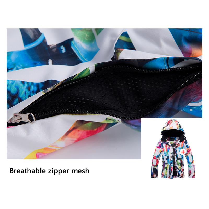 Зимний лыжный костюм для женщин, толстая теплая лыжная куртка, водонепроницаемое ветрозащитное пальто для катания на лыжах и сноуборде