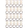 20pcs/pack Silent Curtain Hook Roller White Curtain Track Glider Curtain Track Pulley  Windows