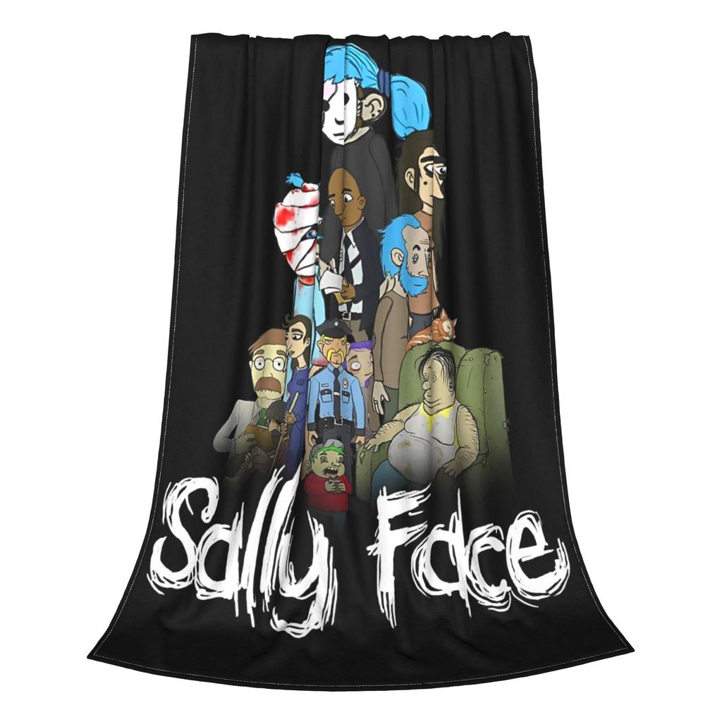 Плед Sally Face Game Anime SF из кораллового флиса, плюшевый, в стиле ужасов, легкий, для путешествий на открытом воздухе, тонкий, стеганый.