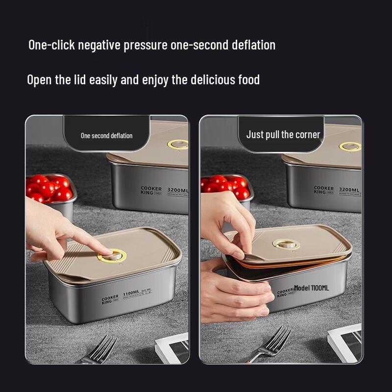 COOKER KING 304 Stainless Steel Sealed Food Storage Container