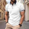 2026 Популярная мужская повседневная летняя футболка-поло с коротким рукавом для фитнеса в американском стиле