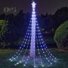 Рождественская елка каскадные мерцающие огни 8 режимов Регулируемая функция таймера Водонепроницаемый Простая установка каскадные мерцающие огни для елки