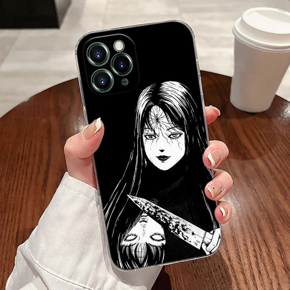 Хоррор Комикс Т-Томиэ-Дзюндзи Ито Манга Прозрачный Чехол Для Apple iPhone 17 16 15 14 13 12 11 Pro Max Plus 16E 17Air Чехол для Телефона
