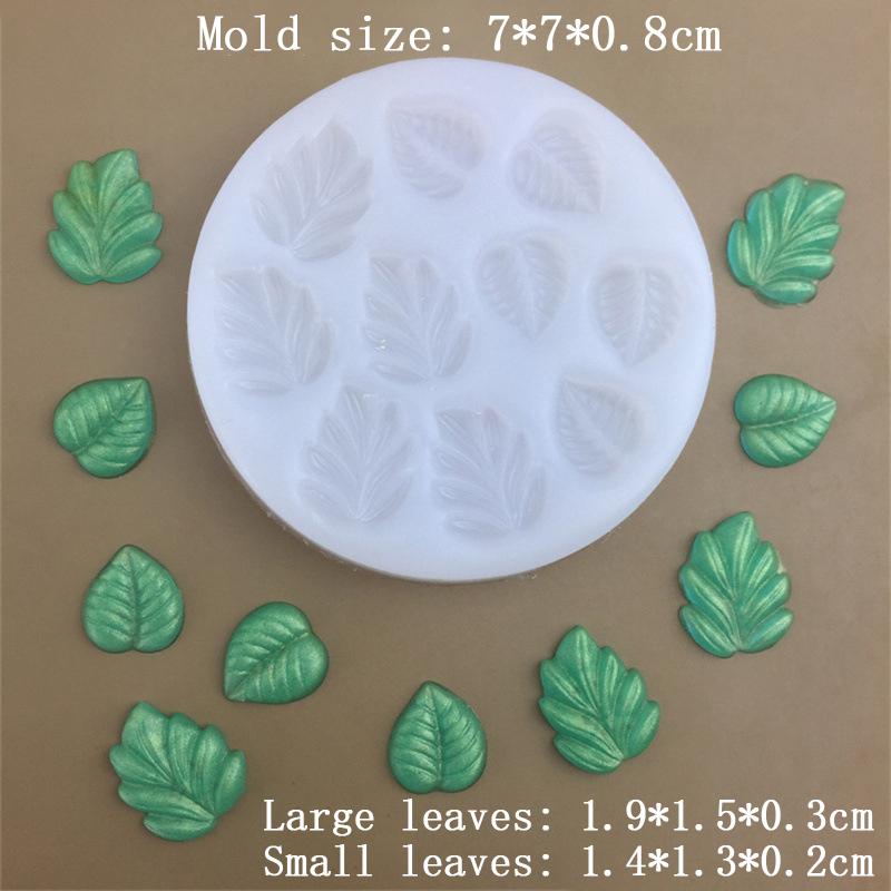 1 шт. Силиконовая форма в виде листьев, инструменты для украшения торта из шоколадной помадки, форма для свечей ручной работы, форма для выпечки десертов и кексов