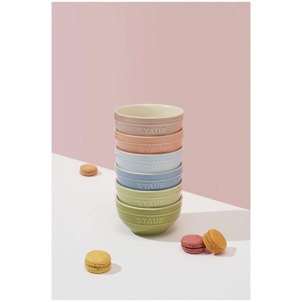 Staub Ceramic Bowl 12cm Macaron Colors Gift Soup Microwave Safe Japanese 6-Piece Set, - Set, Bowl, Heat-Resistant Ceramic, [Official Retailer]