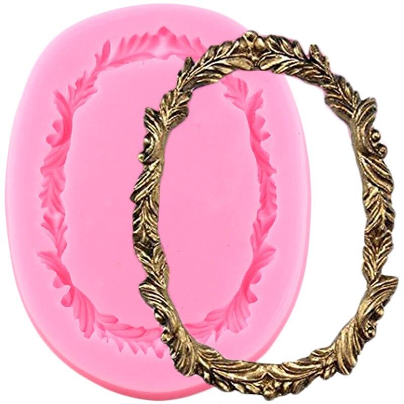 DIY зеркальная рамка, инструменты для украшения торта из помадки, шоколадный торт, силиконовые формы, кухонные формы для выпечки