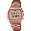 Casio Винтажная серия B640WCG-5 Унисекс Цифровые часы Розовое золото Блестящий циферблат