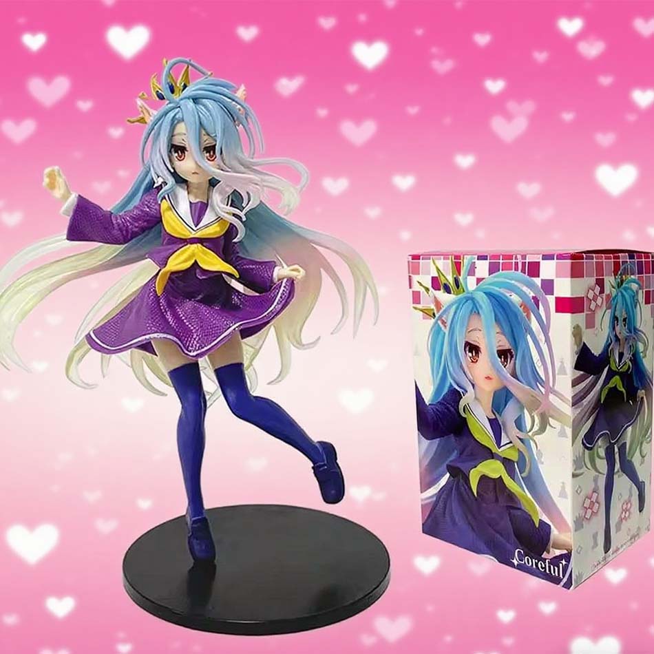 19СМ Аниме NGNL No Game No Life Белый "Фигурка Аниме ПВХ Аниме Фигурки Действия Модель Коллекция Украшение Аниме Модель Игрушка Подарок
