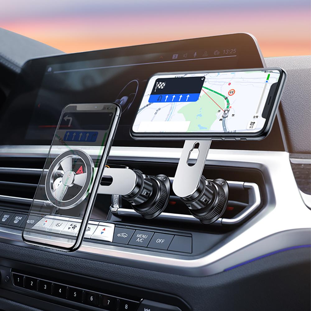 Для автомобильного крепления Mag-Safe [поворотное автомобильное крепление для телефона на вентиляционную решетку] Магнитный держатель для телефона в машину, автомобильный держатель для сотового телефона с функцией Hands Free
