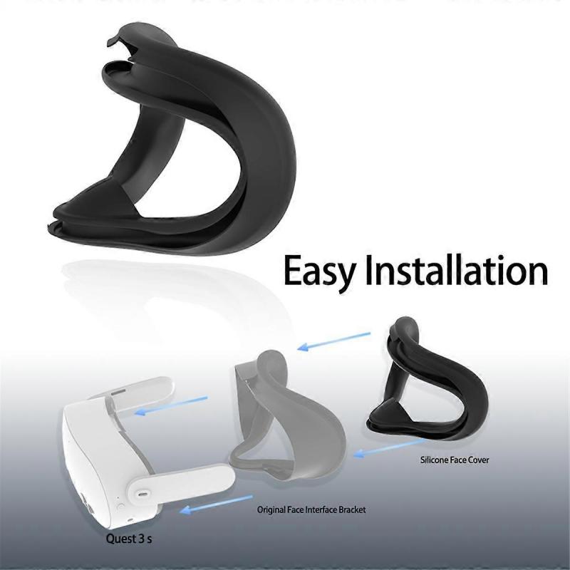 9-in-1 for Quest 3S Protective Case Controller Grip Face Cover Hand Strap Lens Cover,Rocker Cap VR Accessories White
