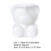Silicone Ice Mold Food Grade Multi-purpose Long Lasting Convenient Cartoon Bear for Home