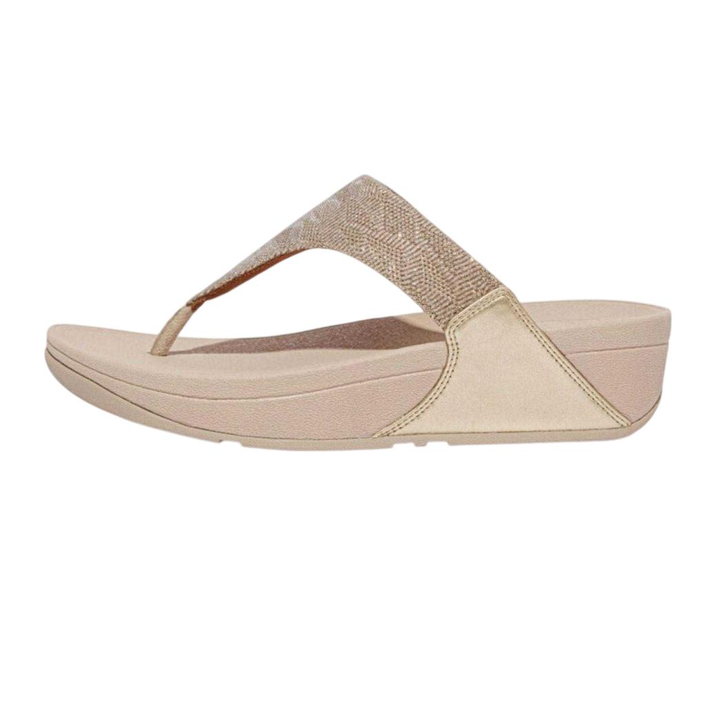FitFlop Womens/Ladies Lulu Glitz Toe Post Wedge Sandals