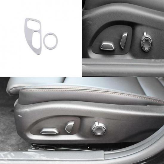Панель кнопок ручки регулировки сиденья 2 шт. для Cadillac CT4-V CT4 Silver Steel 20-