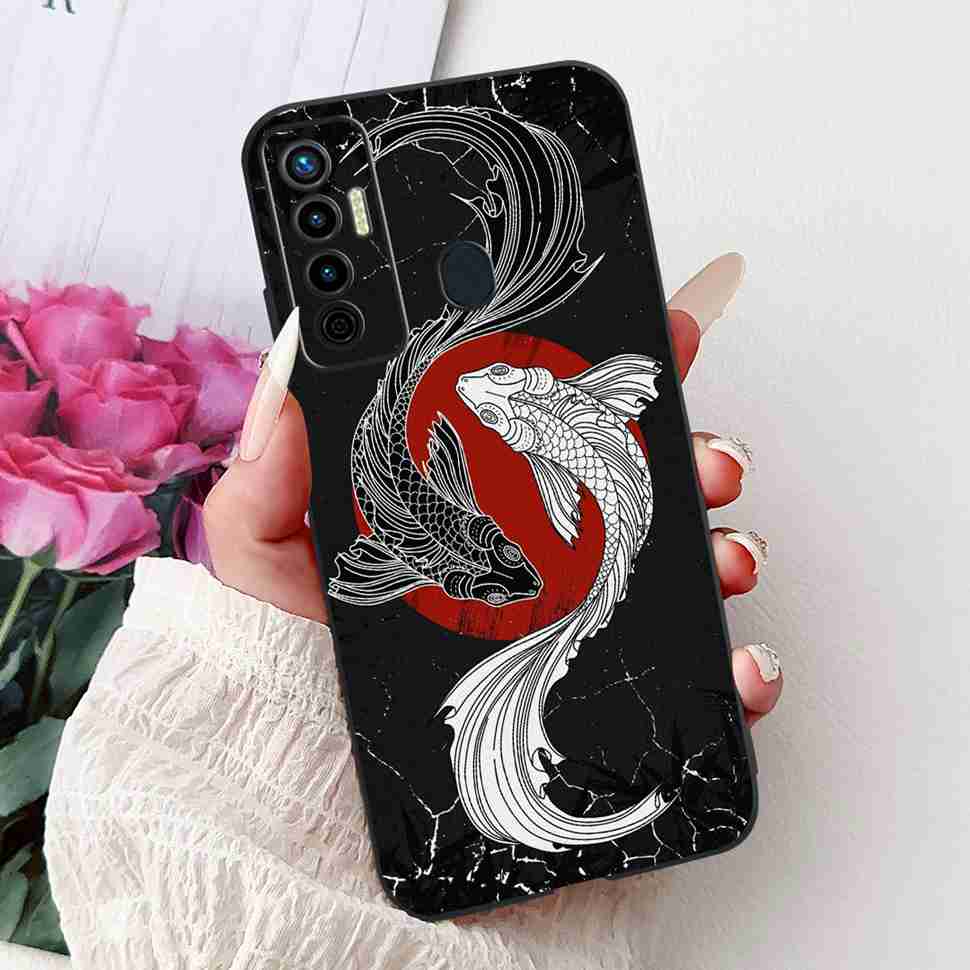 Cute Cat Cover For Tecno Camon 17 Case CG6 CG6j Silicone Soft Protection Shell For Tecno Camon 17 Camon17 Back Cover Casing 6.6"