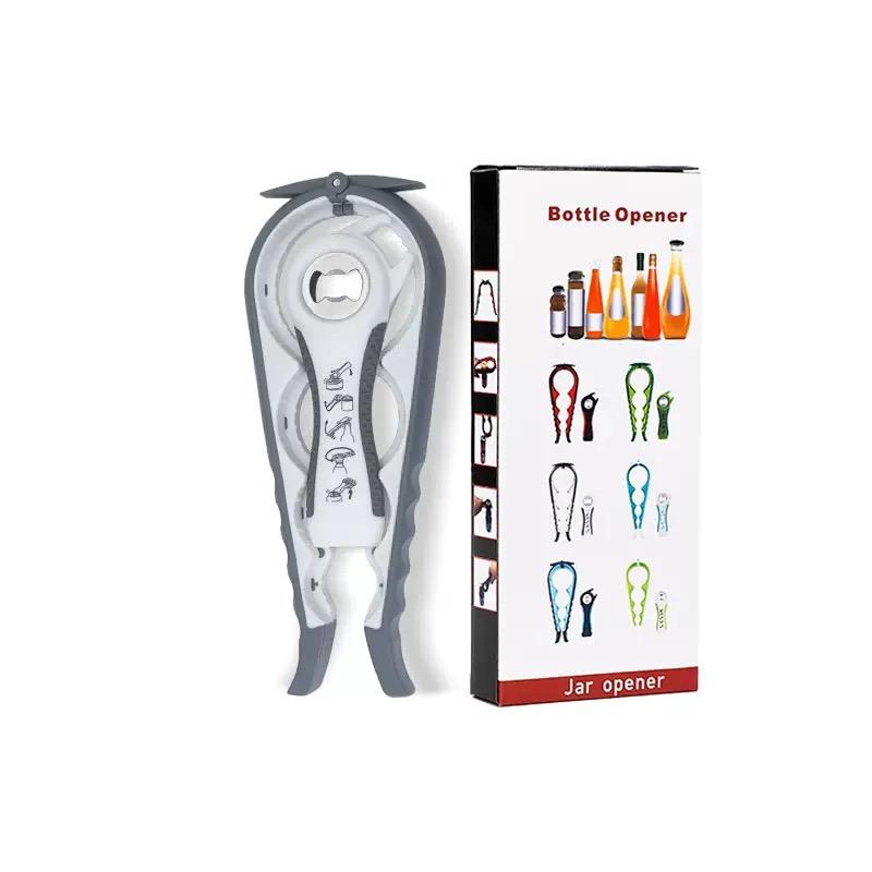 HOMZY Открывалка для консервов Многофункциональная Четыре в одном Открывалка для бутылок с напитками Открывалка для крышек Четырехпозиционная открывалка для консервов Противоскользящая открывалка для крышек