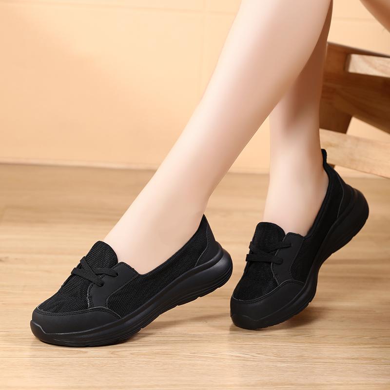 Модная женская повседневная обувь на платформе, дышащая, для ходьбы, сетчатая, на плоской подошве, для улицы, повседневная, спортивная, вулканизированная обувь, Zapatillas De Deporte