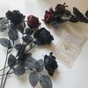 Готические Черные Розы Искусственные Цветы Имитация Цветов Розы на День святого Валентина Цветы