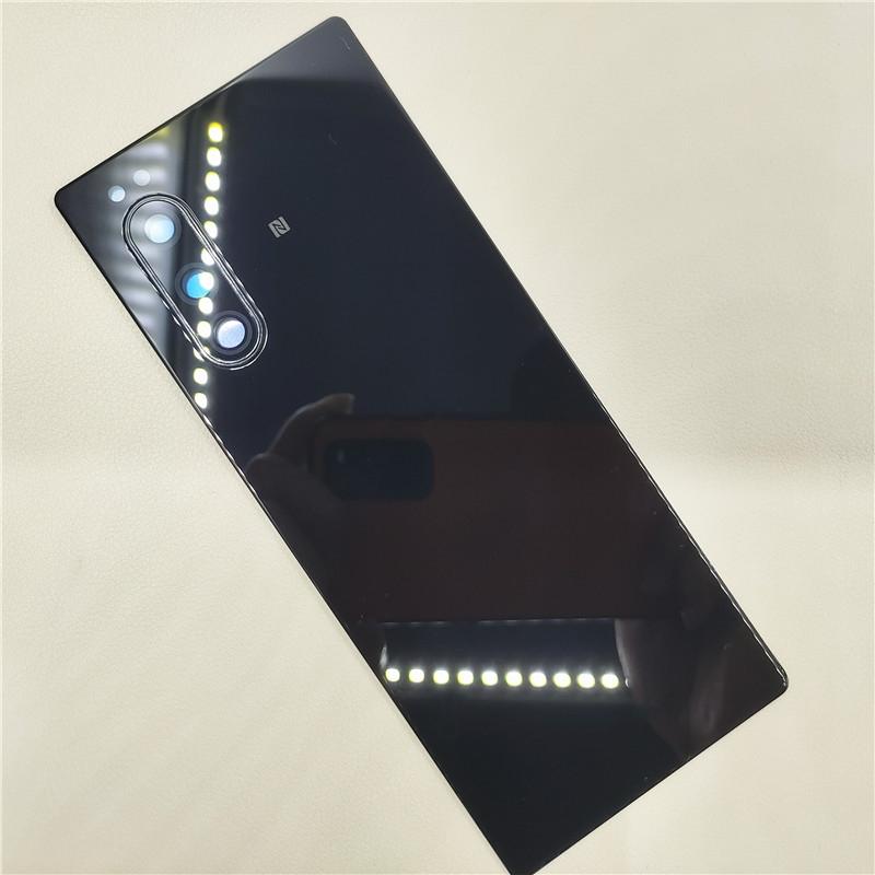 Стеклянная задняя крышка для Sony Xperia 5 J8210 J8270 J9210 Крышка аккумулятора Задняя панель Корпус Замена