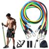 11Pcs Set Resistance Band Rubber String Chest Developer Pulling Up Gym Exercise Training Elastic Band Home Fitness Equipment Pull Rope Ankle Strap