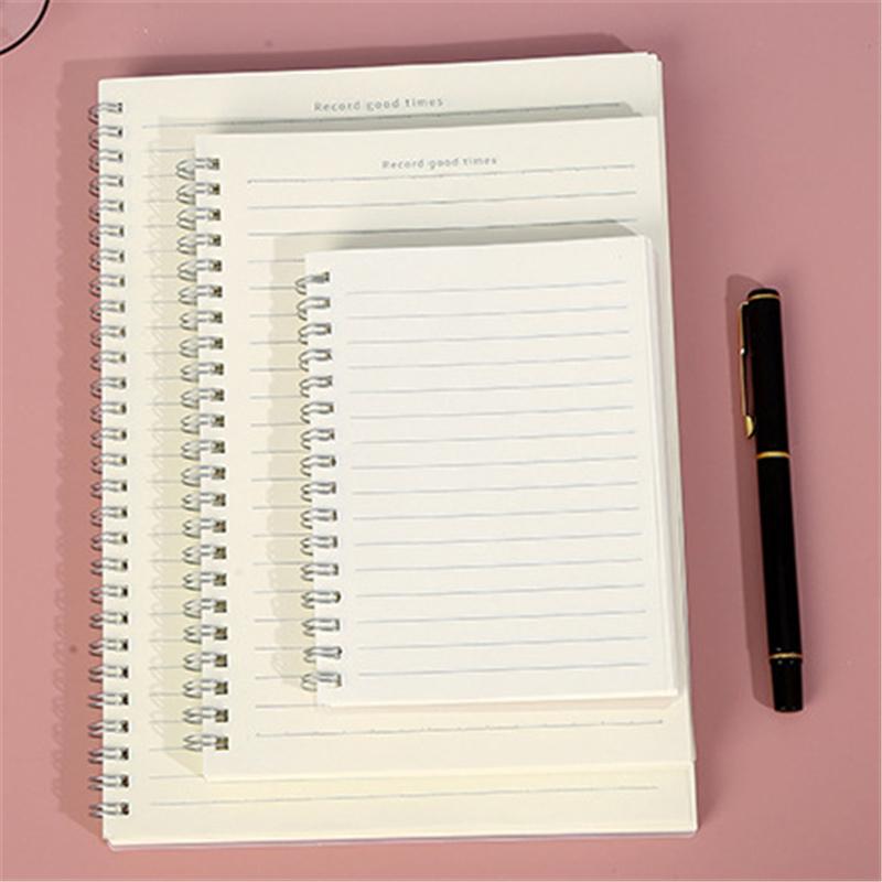 A5/B5/A4 Spiral Coil Notebook Horizontal Grid Blank Notepad Frosted Student Diary Sketchbook School Supplies Stationery